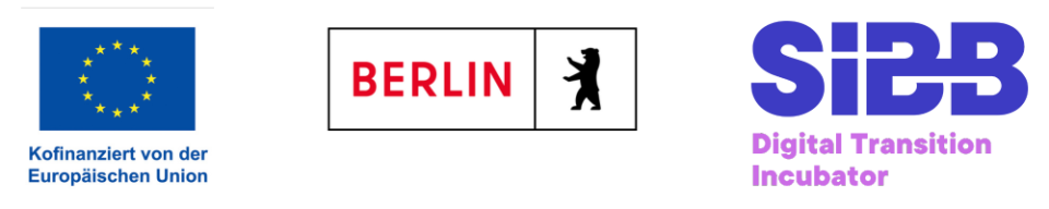 Logos of EU, Berlin, SIBB